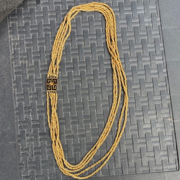 Givenchy Vintage Long Elegant Gold and Black Necklace Belt - Picture 8 of 16